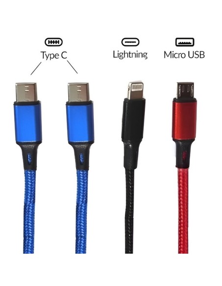 Cable USB 4 en 1 / 125cm / 2,8A Cable USB 4 en 1 / 125cm / 2,8A