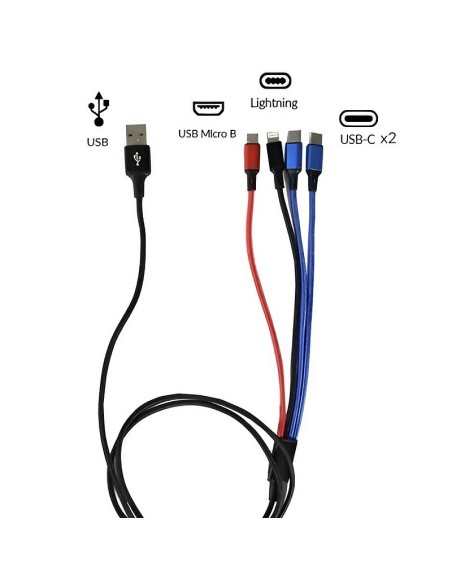 Cable USB 4 en 1 / 125cm / 2,8A Cable USB 4 en 1 / 125cm / 2,8A