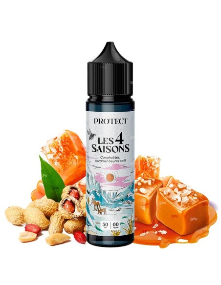 Cacahuètes / Caramel Beurre Salé 50ml - Les 4 Saisons - Protect Cacahuètes / Caramel Beurre Salé 50ml - Les 4 Saisons - Protect