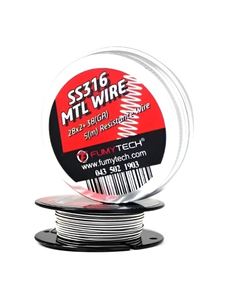 Bobine Fused Clapton SS136 MTL 28x2 + 38G - Fumytech Bobine Fused Clapton SS136 MTL 28x2 + 38G - Fumytech