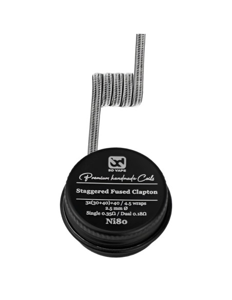 Ni80 Staggered Fused Clapton - BD Vape Ni80 Staggered Fused Clapton - BD Vape