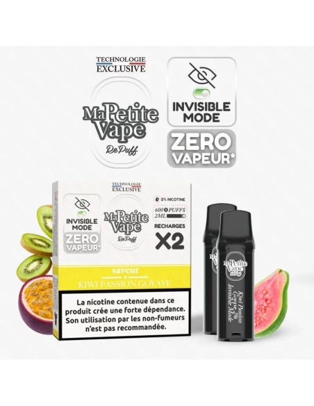 Cartouche Repuff "Smokless" kiwi passion goyave - Ma Petite Vape