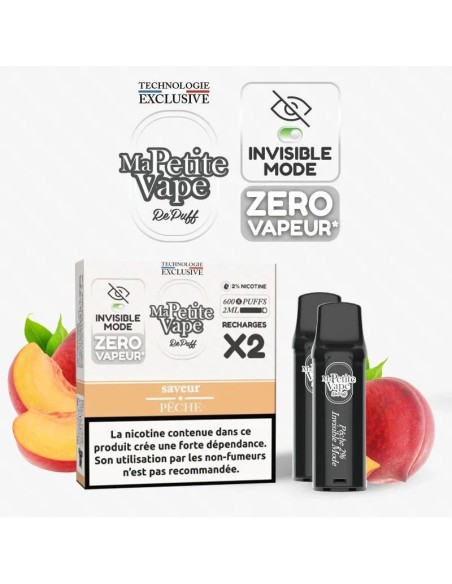 Cartouche Repuff "smokless" pêche - Ma Petite Vape Cartouche Repuff "smokless" pêche - Ma Petite Vape