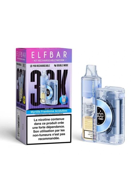 Puff NIO 30000 Myrtille Framboise Acidulée 20mg - Elfbar
