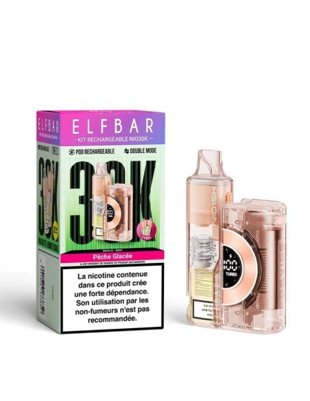 Puff NIO 30000 Pêche Glacée 20mg - Elfbar