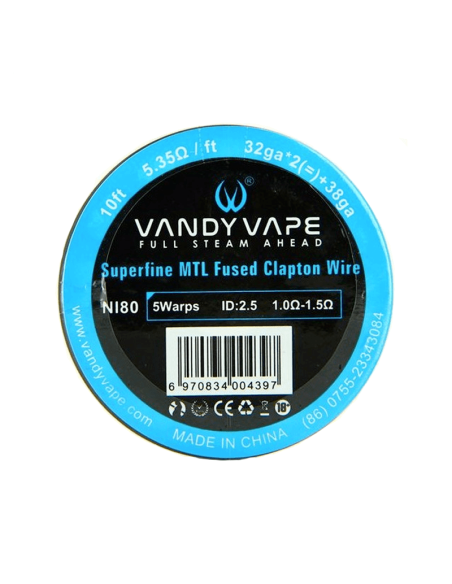 Bobine Superfine MTL Fused Clapton Wire - Vandy Vape