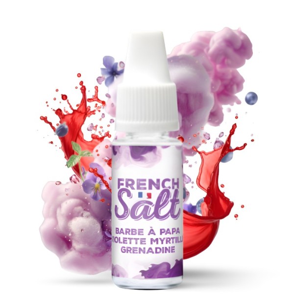 Barbe à Papa Violette Myrtille Grenadine 10ml - French Salt