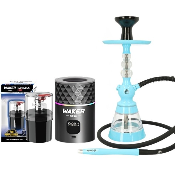 Pack Complet E-Chicha Celeste - Waker x El Badia Blue