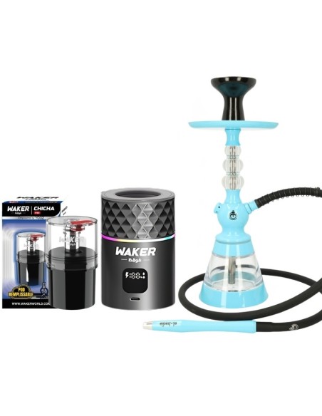 Pack Complet E-Chicha Celeste - Waker x El Badia Blue