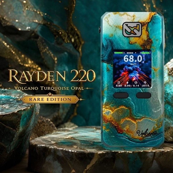 Mod Rayden 220 Volcano Turquoise Opal BD Vape - Box 220W Haut de Gamme