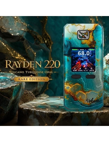 Mod Rayden 220 Volcano Turquoise Opal BD Vape - Box 220W Haut de Gamme