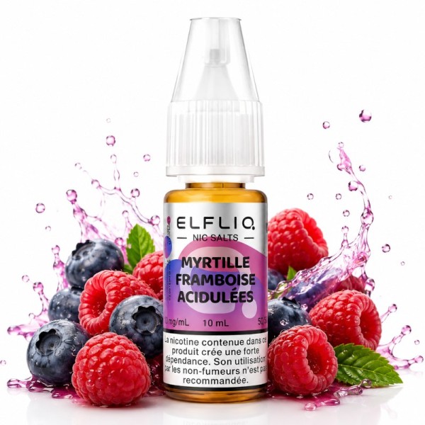 Myrtille Framboise Acidulée 10ml - Elfliq Salt