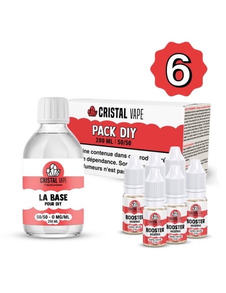 Pack DIY 50/50 200ml - Cristal Vape 6mg
