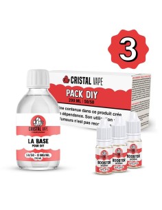 Pack DIY 50/50 200ml - Cristal Vape 3mg
