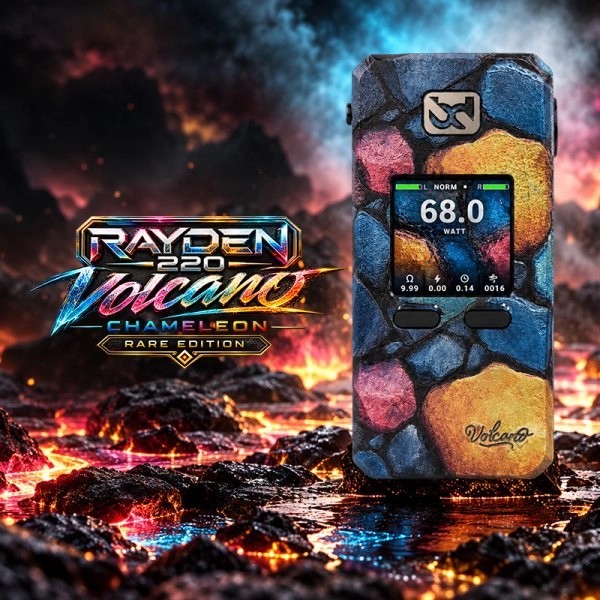Mod Rayden 220 Volcano Chameleon Stone BD Vape - Box Double Accu 220W